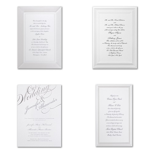 White Wedding Invitations